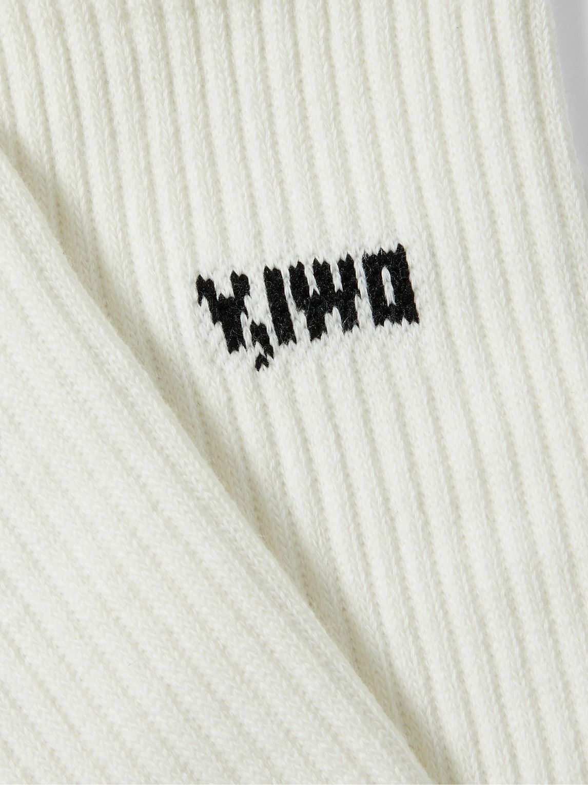 Y,IWO - Logo-Jacquard Ribbed Cotton-Blend Socks Y,IWO