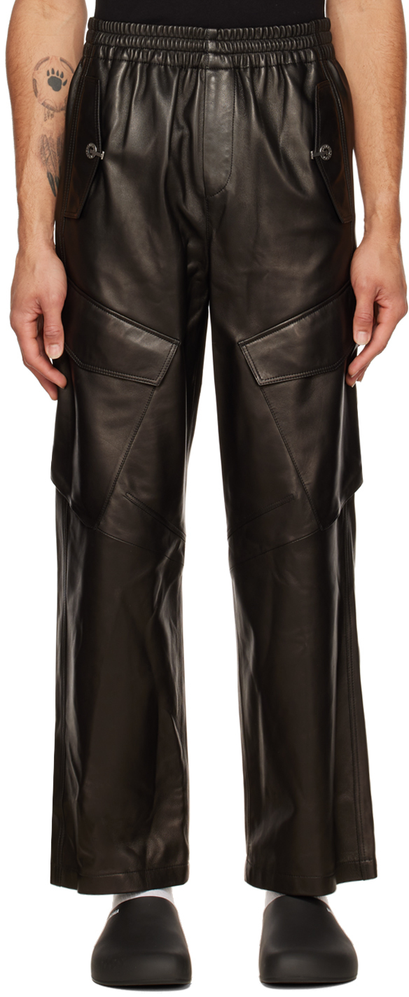 Dion Lee Black Cargo Leather Pants Dion Lee