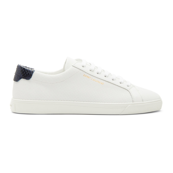 saint laurent andy perforated leather sneakers