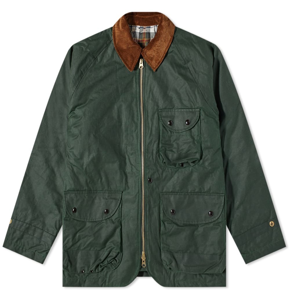 Drake's Men's Waxed Cotton Coverall Jacket in Green Drake's