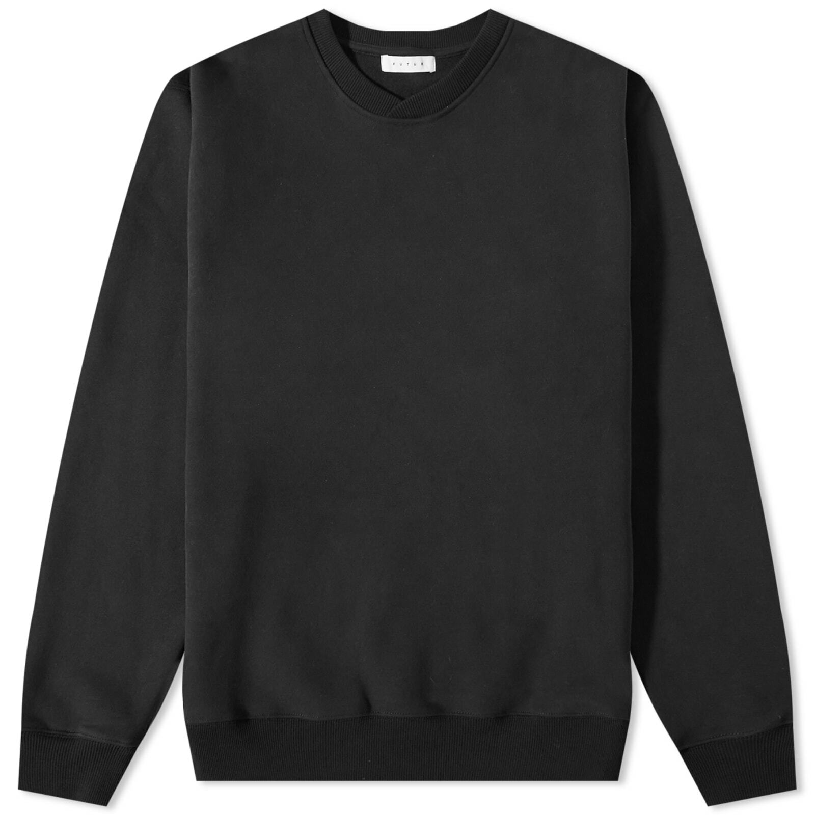 Futur Men's Outline Crew Sweat in Black Futur