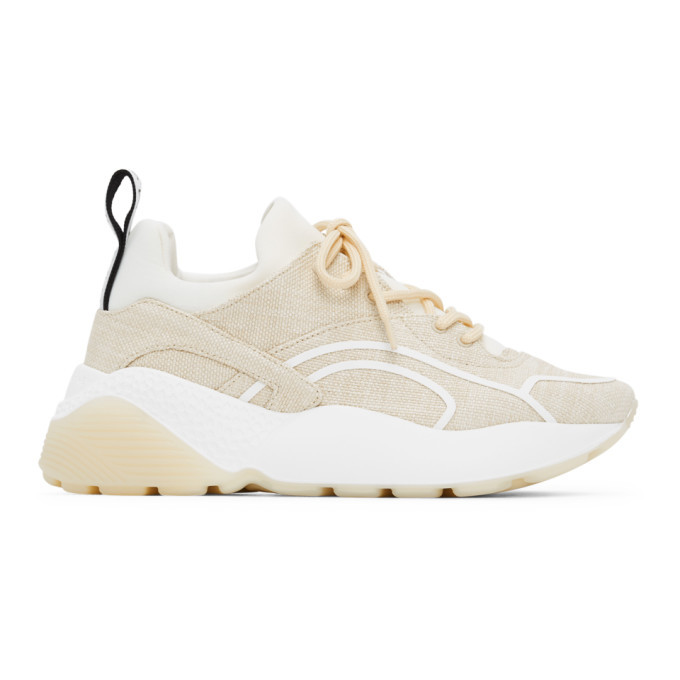 Stella McCartney Beige Linen Eclypse Sneakers Stella McCartney