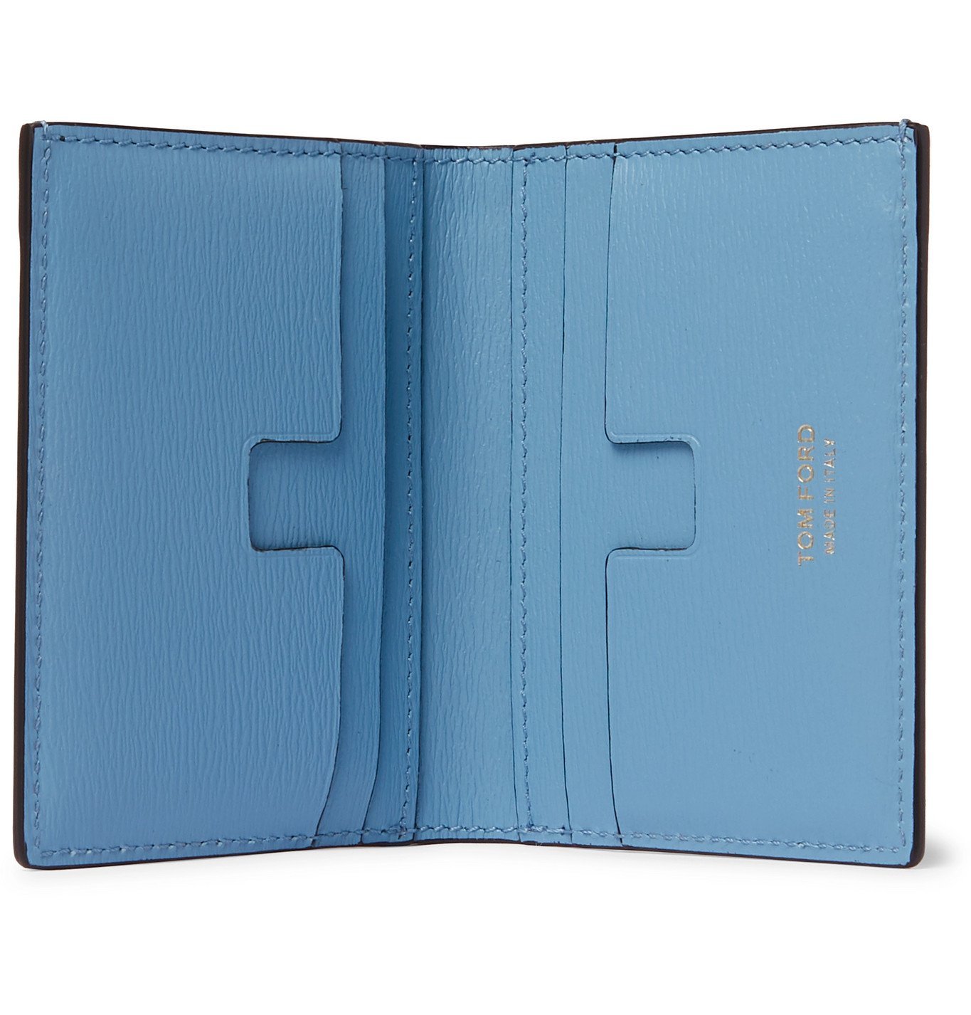 TOM FORD - Textured-Leather Bifold Cardholder - Blue TOM FORD