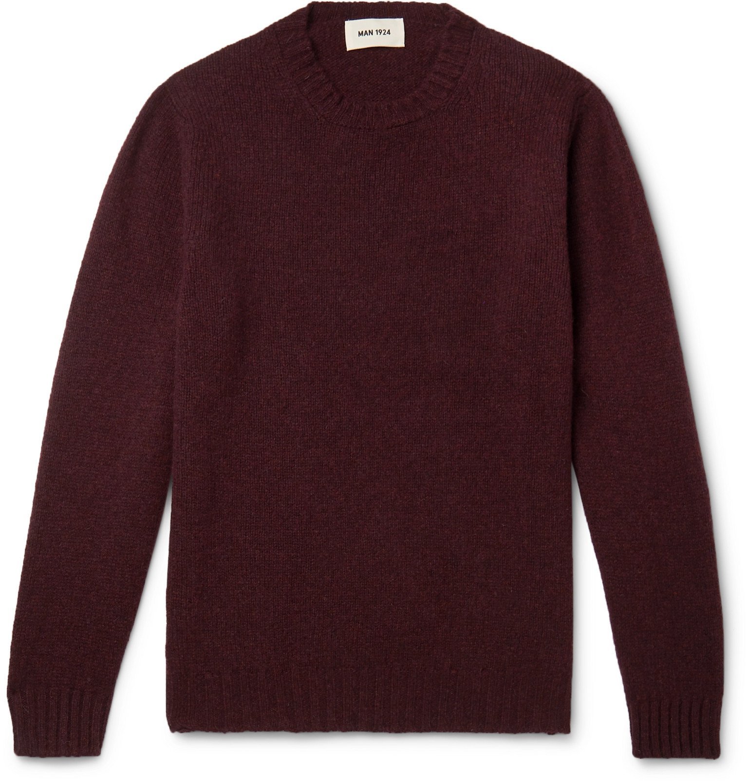 MAN 1924 - Shetland Wool Sweater - Burgundy MAN 1924