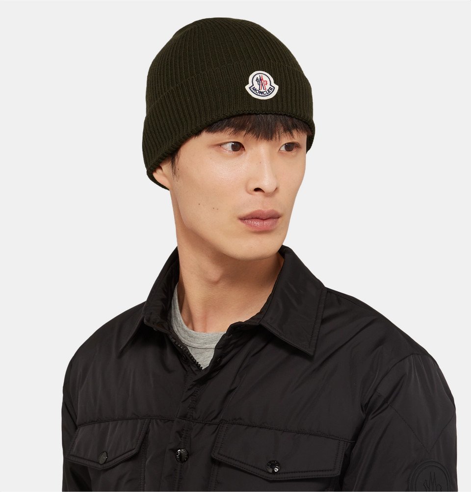 green moncler beanie