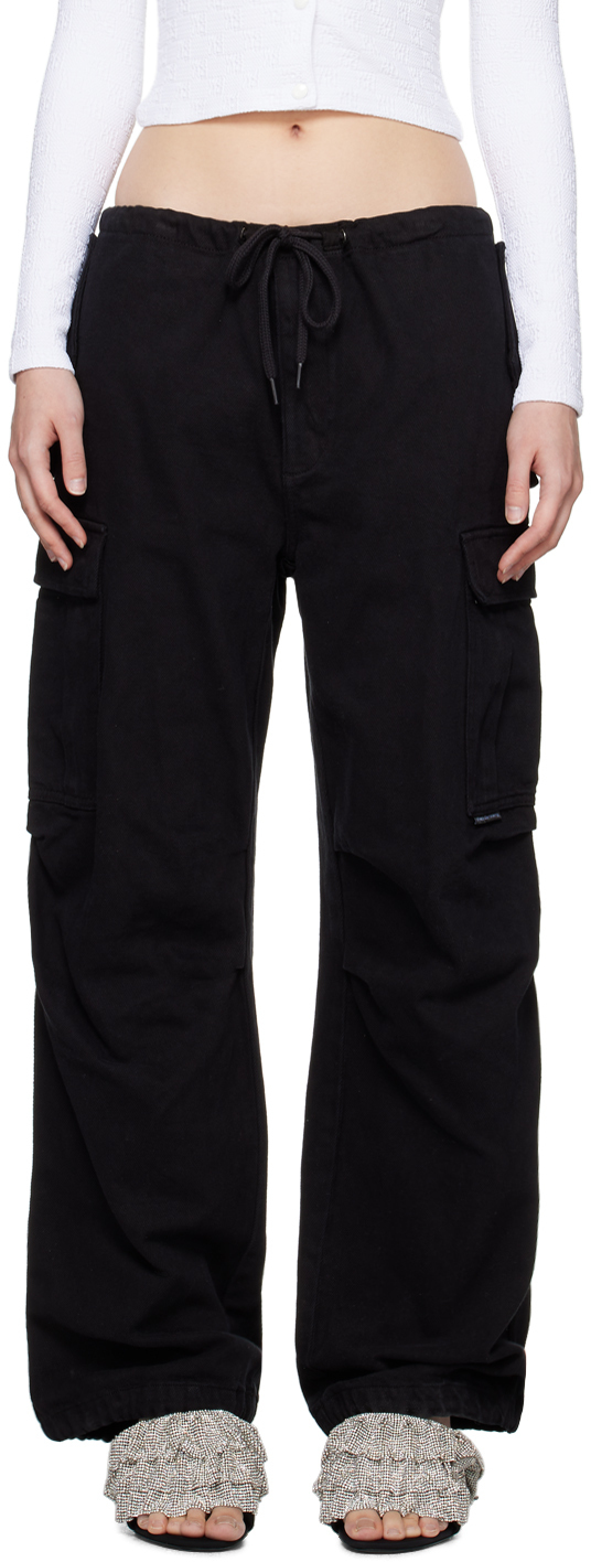 Ava Cotton Mix Parachute Trousers Dark Denim main image 1