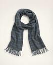 Brooks Brothers Men's Lambswool Fringed Scarf | Grey/Blue
