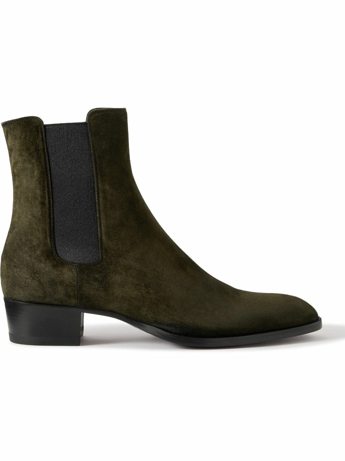 SAINT LAURENT - Wyatt Suede Chelsea Boots - Brown Saint Laurent