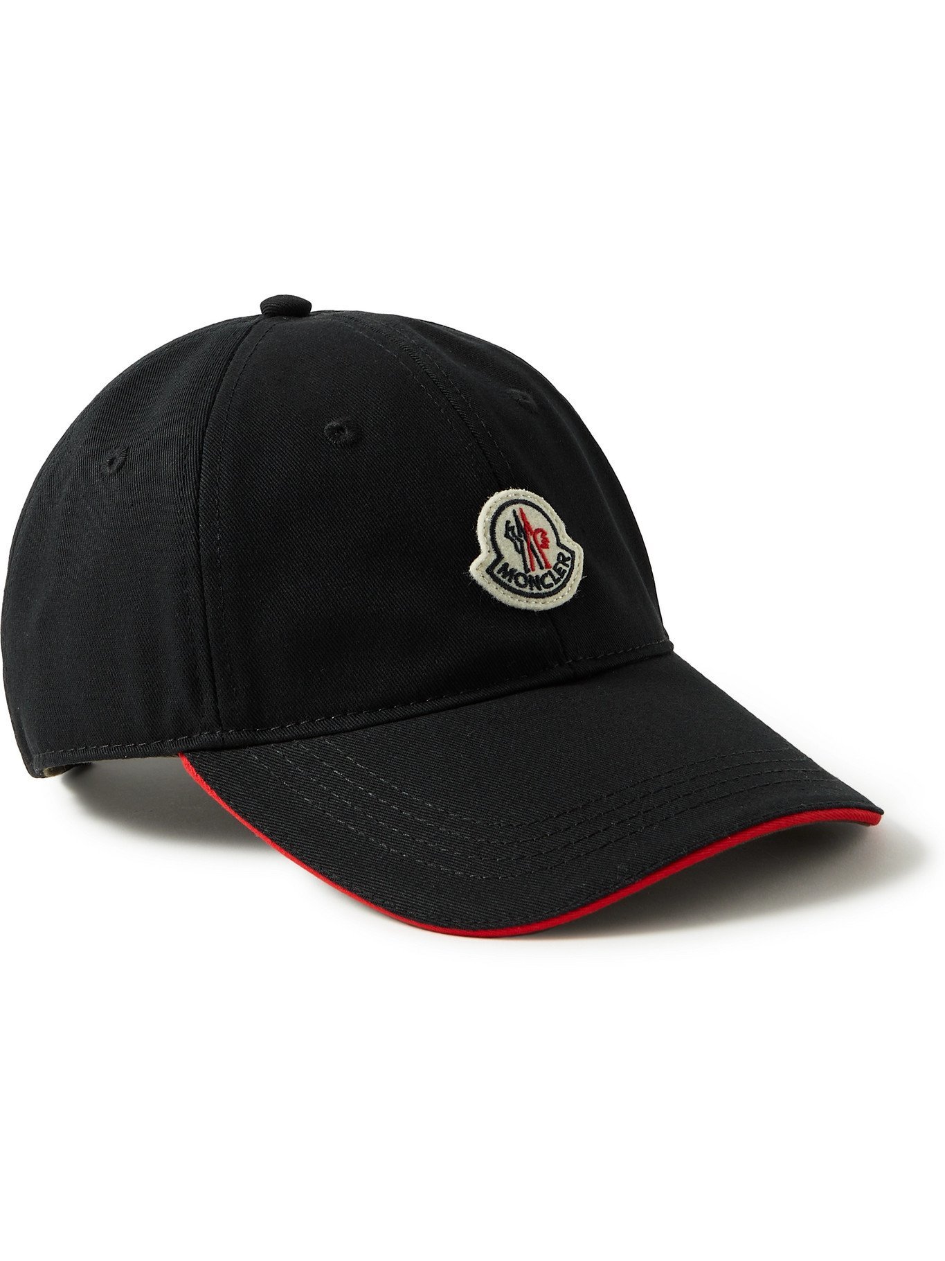 MONCLER - Logo-Appliquéd Cotton-Twill Baseball Cap - Black Moncler