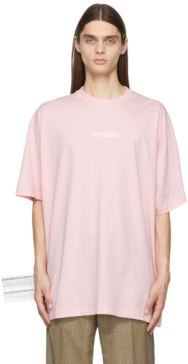 vetements pink shirt