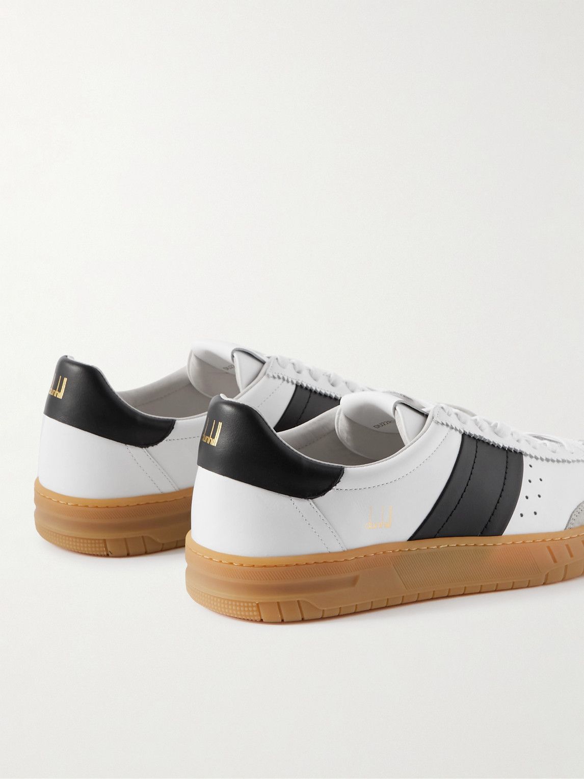 Dunhill Court Legacy Leather and Suede Sneakers White Dunhill