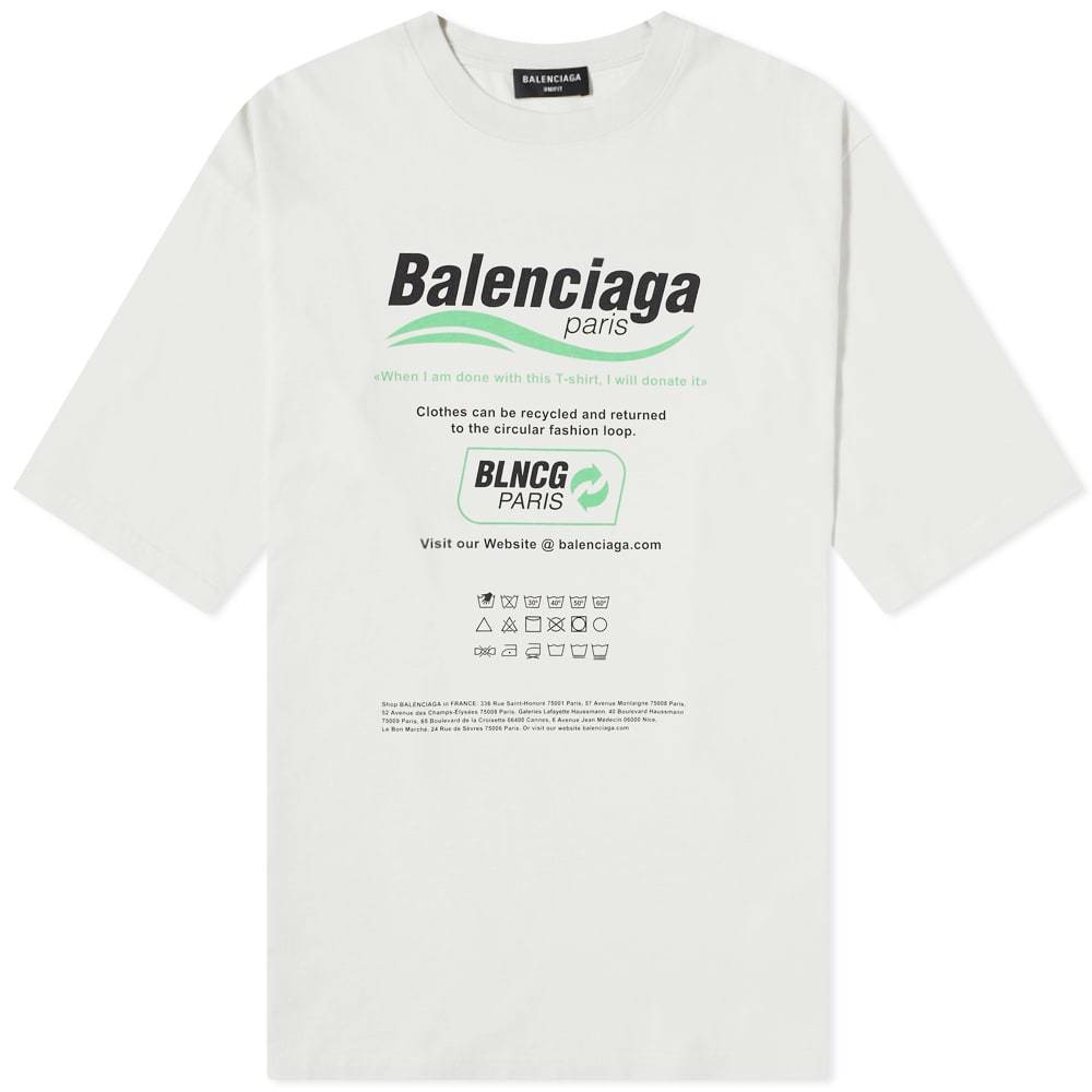 Balenciaga Dry Cleaning Logo Oversized Tee Balenciaga