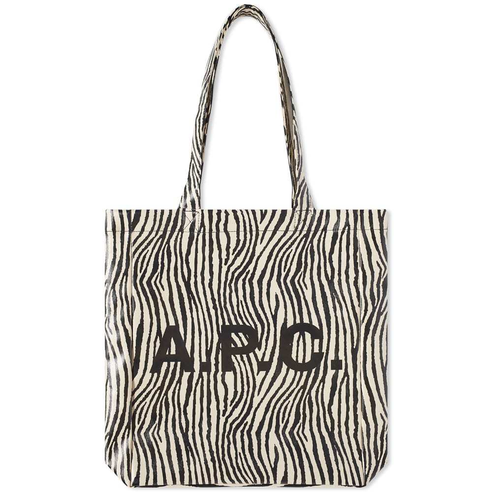 Photo: A.P.C Lou Zebra Print Logo Tote