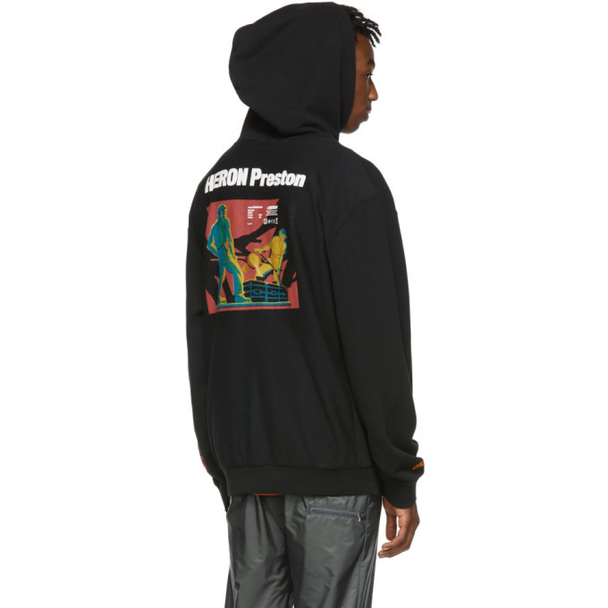 Heron Preston Black Metal Workers Hoodie Heron Preston