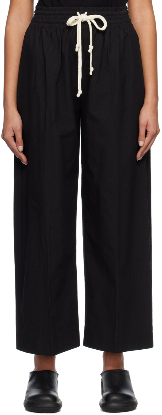 Subtle Le Nguyen Black Drawstring Lounge Pants