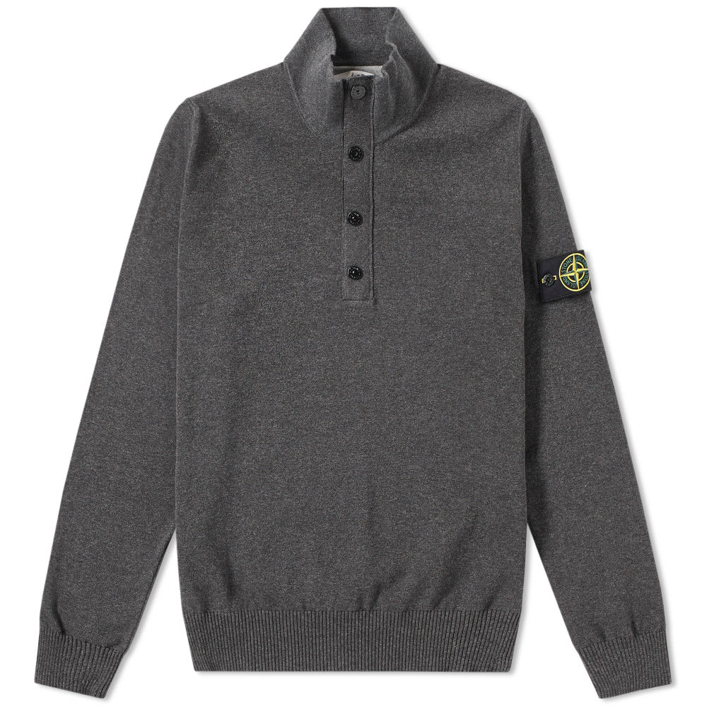 Stone Island Soft Cotton Half Button Knit Stone Island