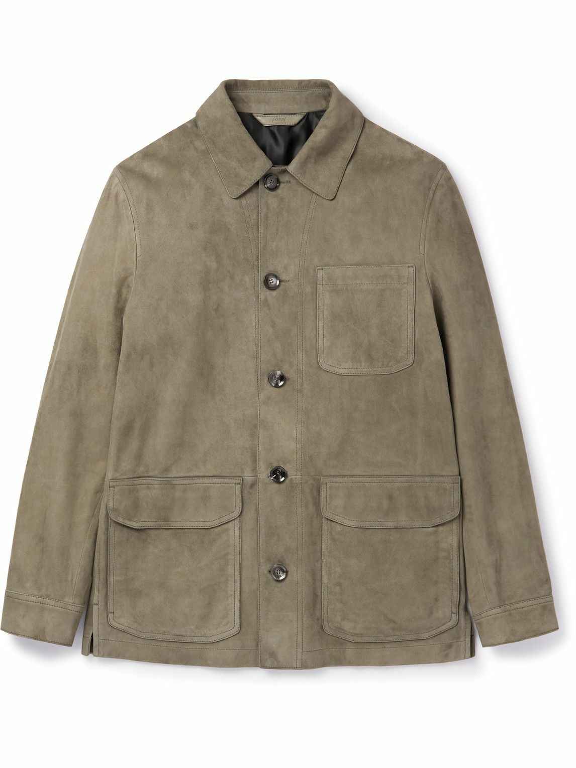 Brioni - Suede Jacket - Green Brioni