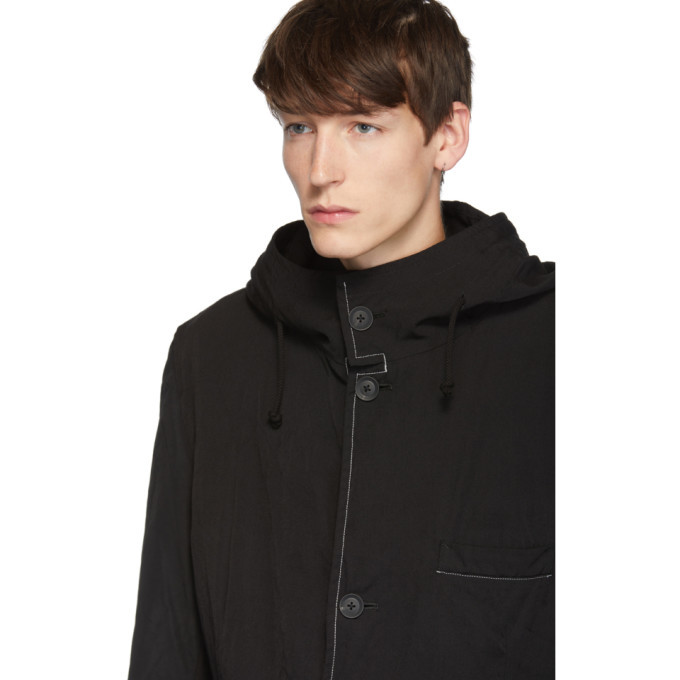 Yohji Yamamoto Black Hooded Jacket Yohji Yamamoto