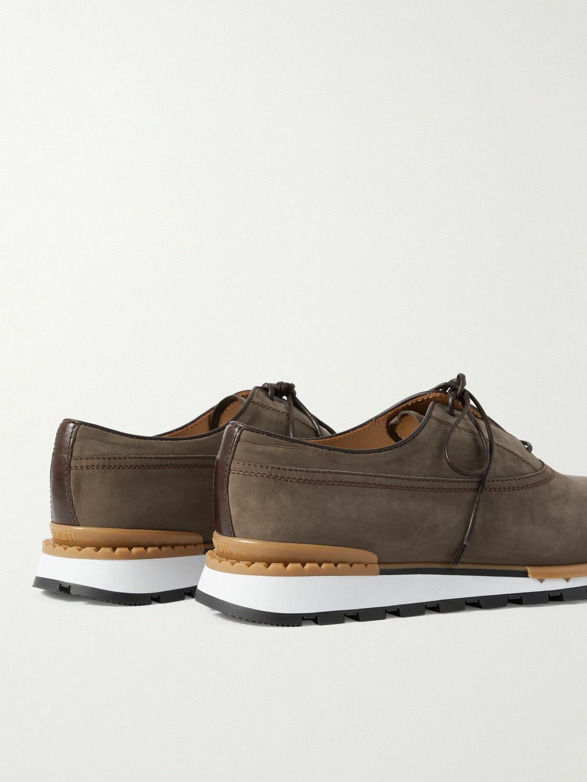 Berluti Business shoes with perforated design, 5 eyelets, patina Dress shoes Brown 9