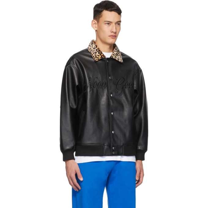 Noon Goons Black Faux-Leather Fly By Jacket Noon Goons