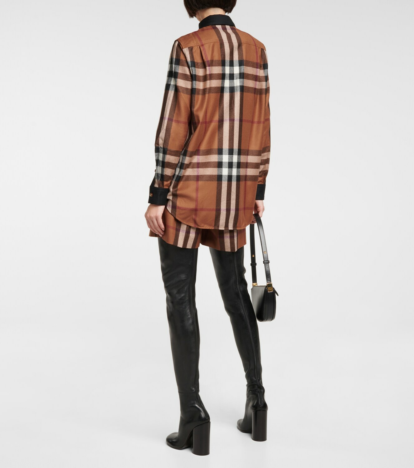 Burberry - Checked wool flannel shirt Burberry