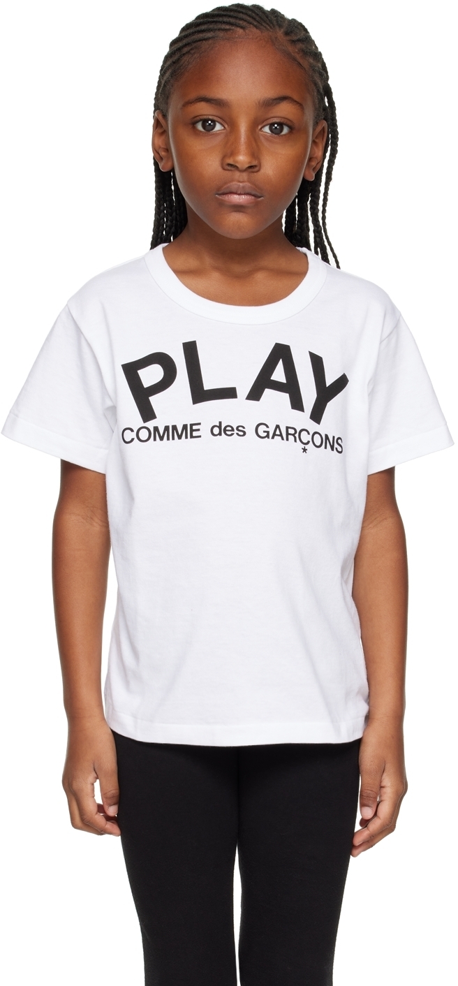 Comme des Garçons Play Kids White 'Play' T-Shirt Comme des Garcons Play
