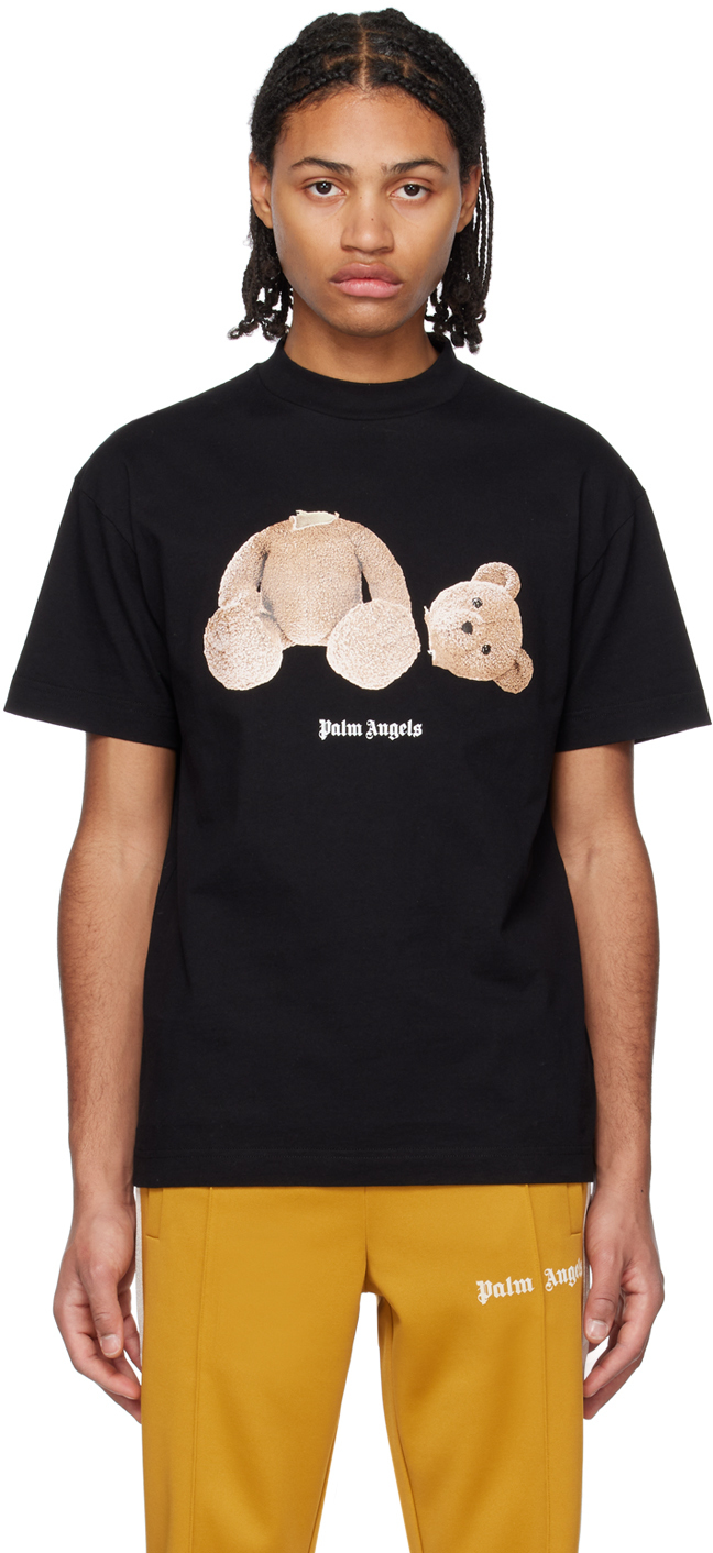 Palm Angels Black PA Bear T-Shirt Palm Angels