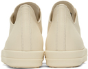 Rick Owens White Leather Low Sneakers
