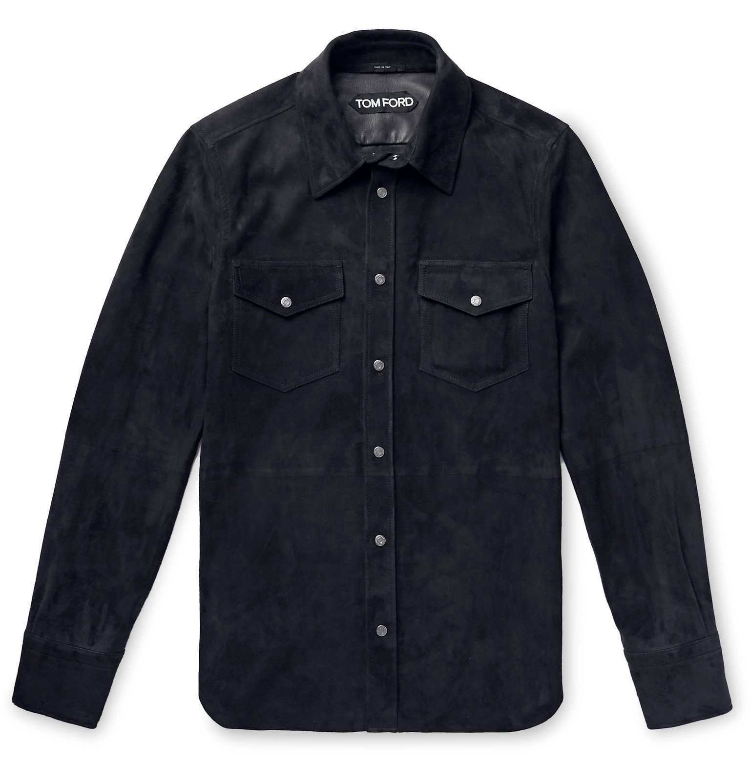 TOM FORD - Suede Shirt Jacket - Blue TOM FORD