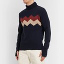 Oliver Spencer - Talbot Slim-Fit Wool-Jacquard Rollneck Sweater - Blue