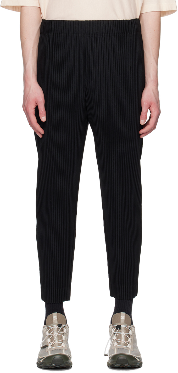 Homme Plissé Issey Miyake Black Monthly Color April Trousers Homme ...