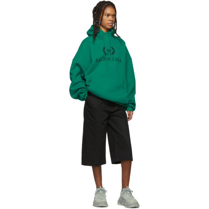 balenciaga bb hoodie green