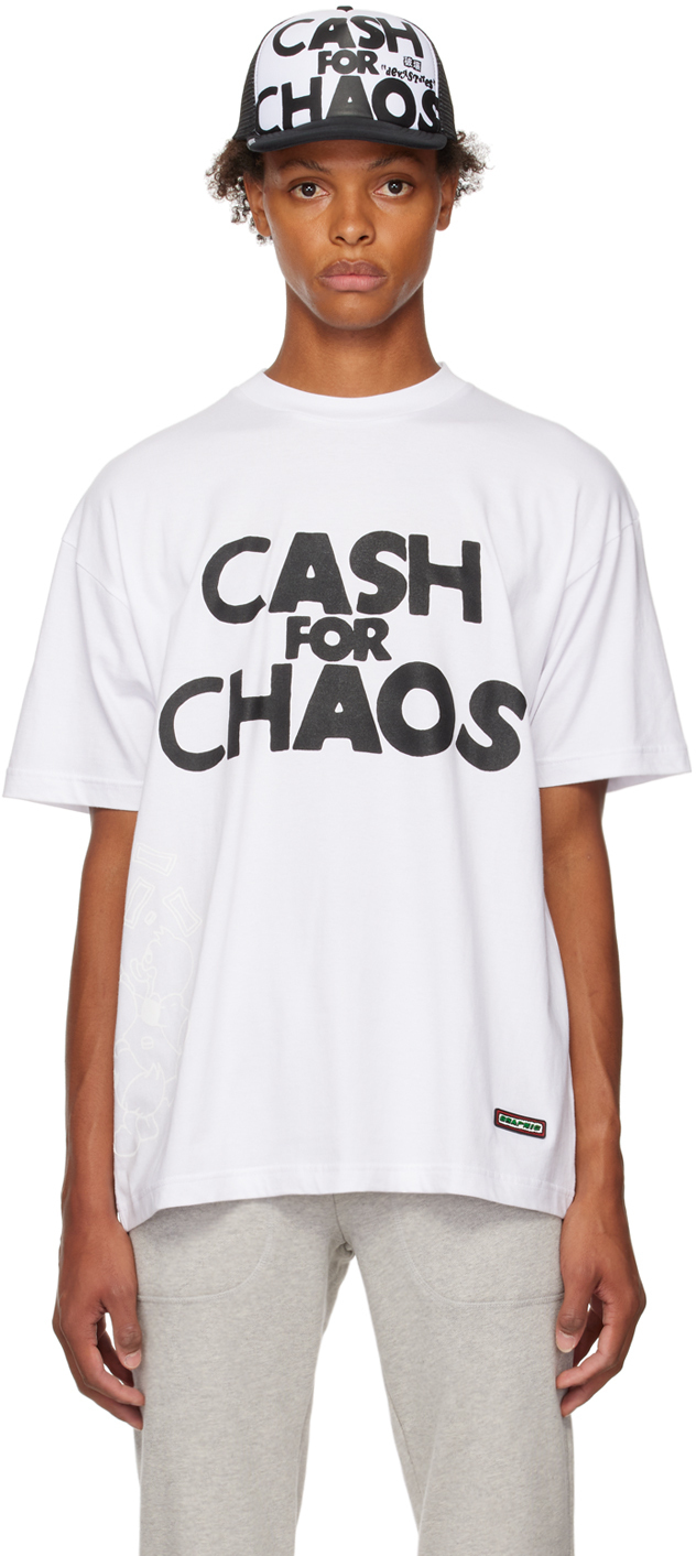 DEVÁ STATES White 'Cash for Chaos' T-Shirt
