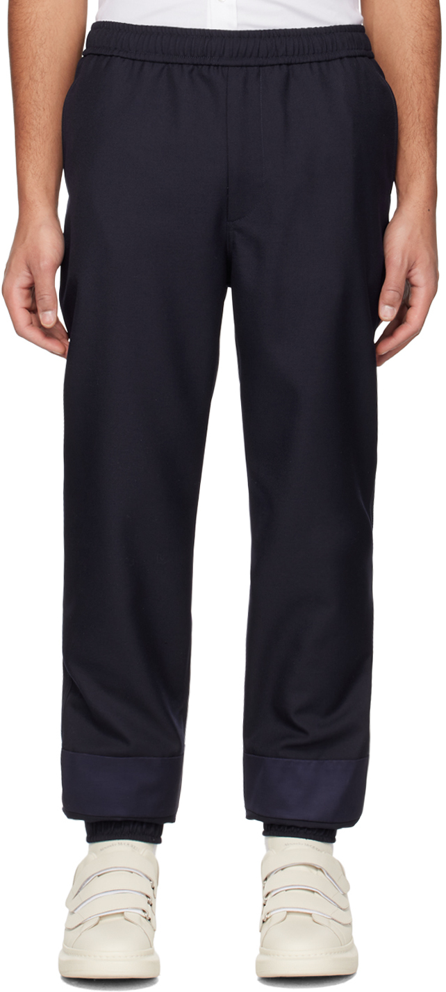 Alexander McQueen Navy Drawstring Trousers Alexander McQueen