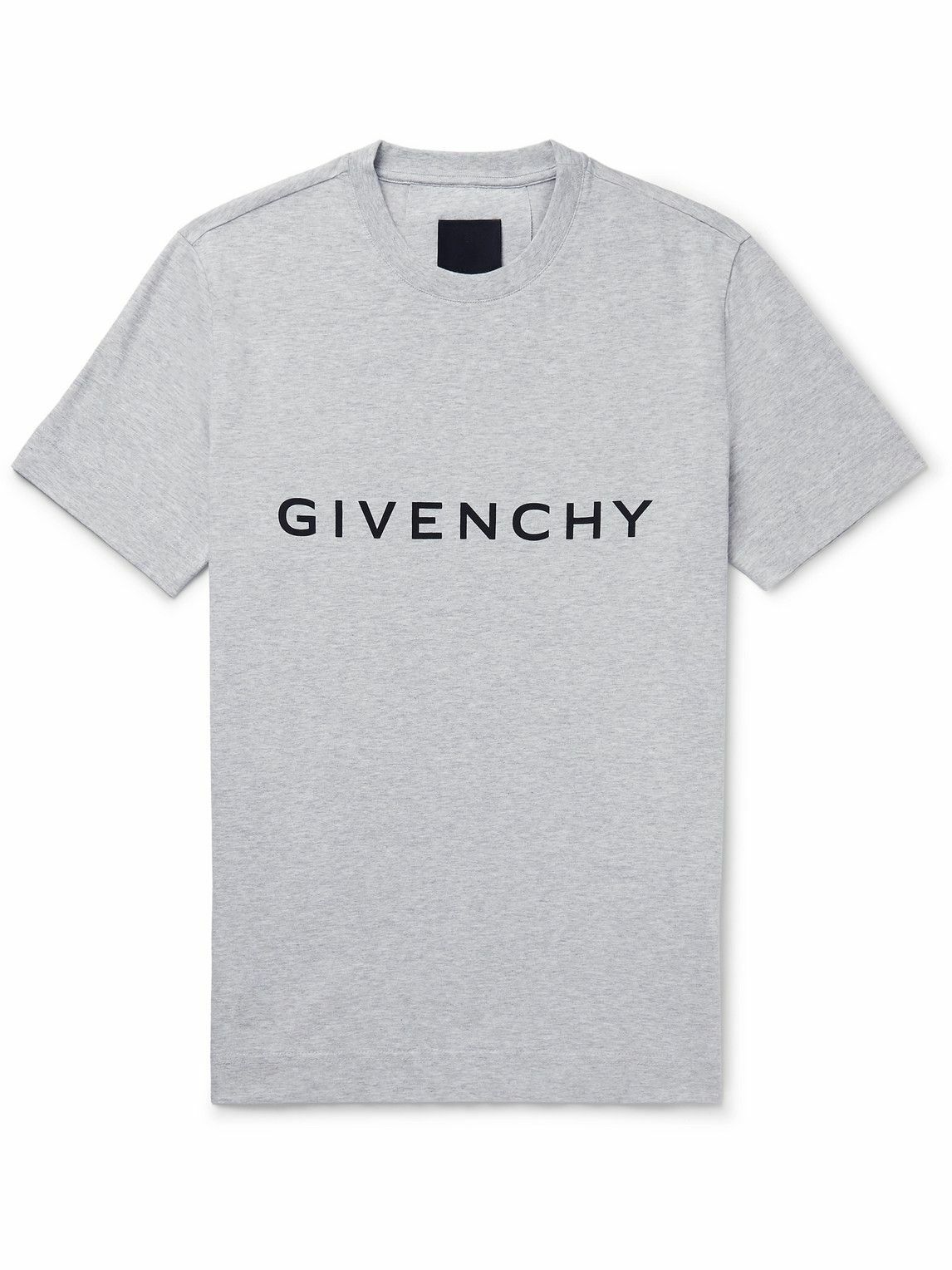 Givenchy LogoPrint CottonJersey TShirt Gray Givenchy