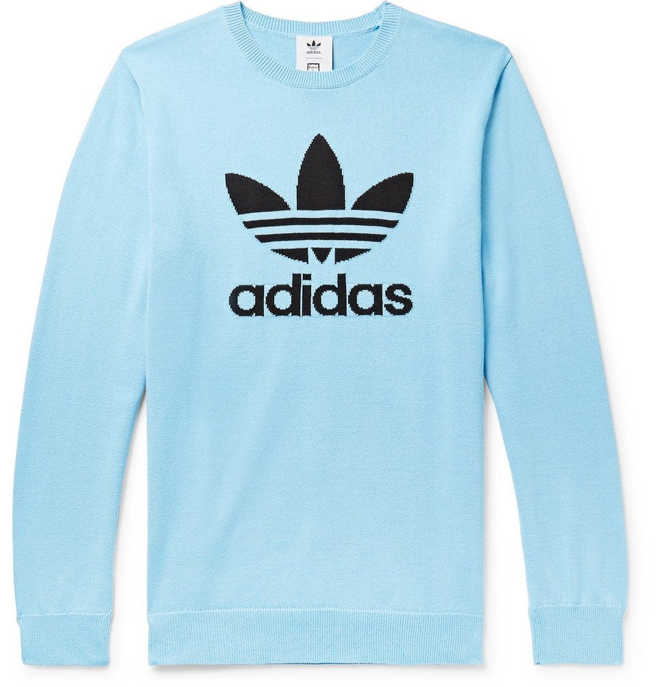 adidas light blue sweater