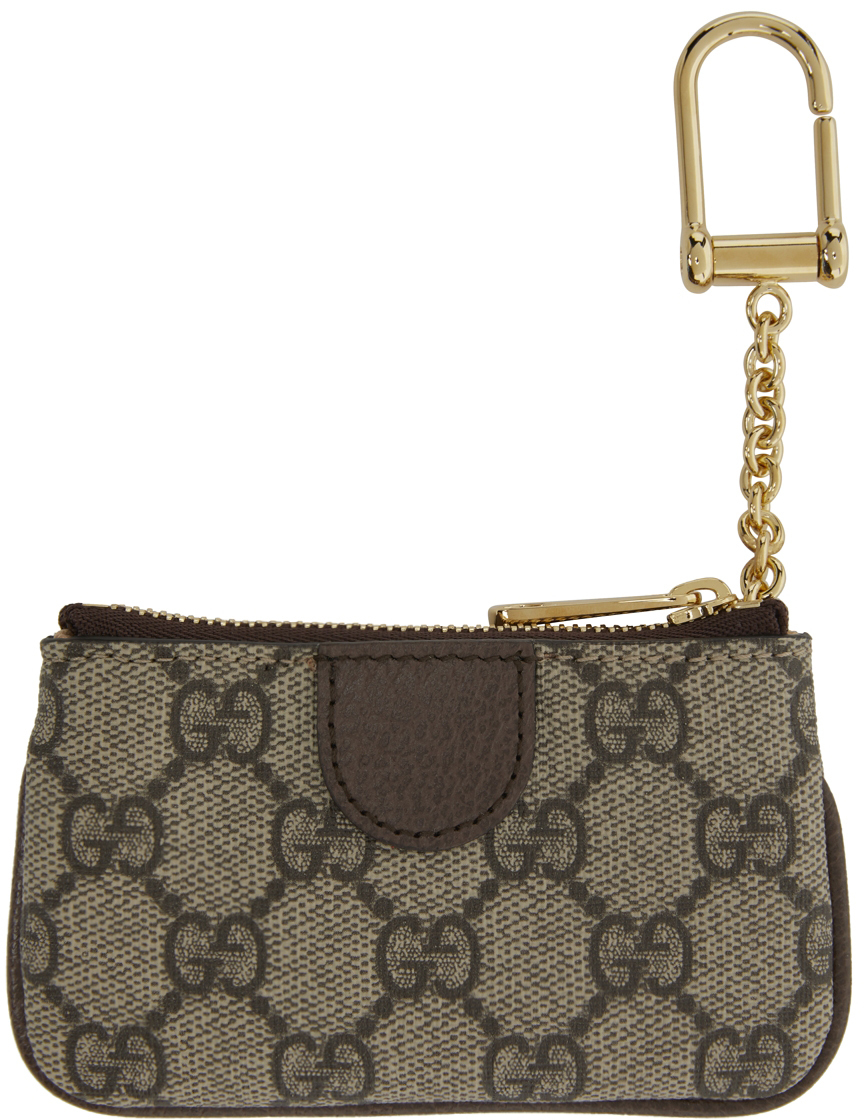Gucci Beige & Brown Ophidia Key Case Gucci