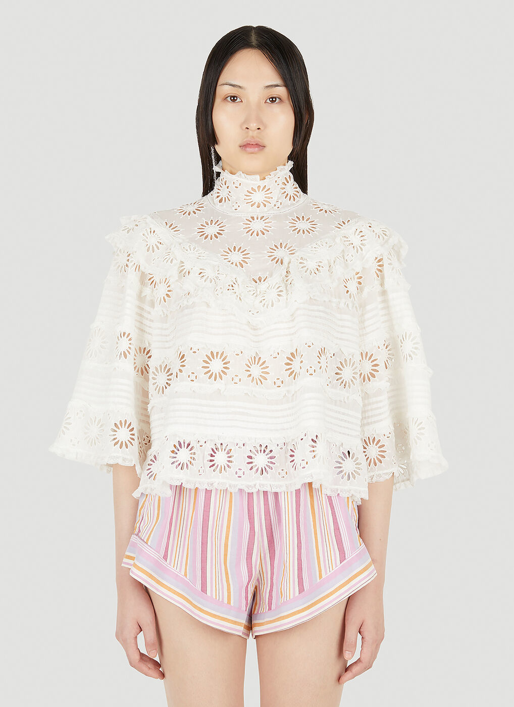 Dawson Broderie Anglaise Top in White Isabel Marant