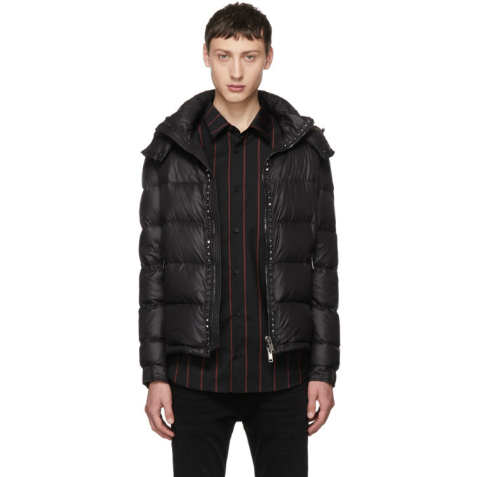 Valentino Black Rockstud Untitled Down Jacket Valentino