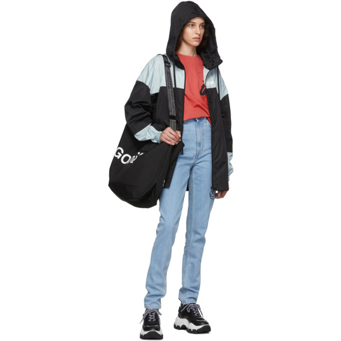 Off-White Black and Silver Unfinished Windbreaker Off-White