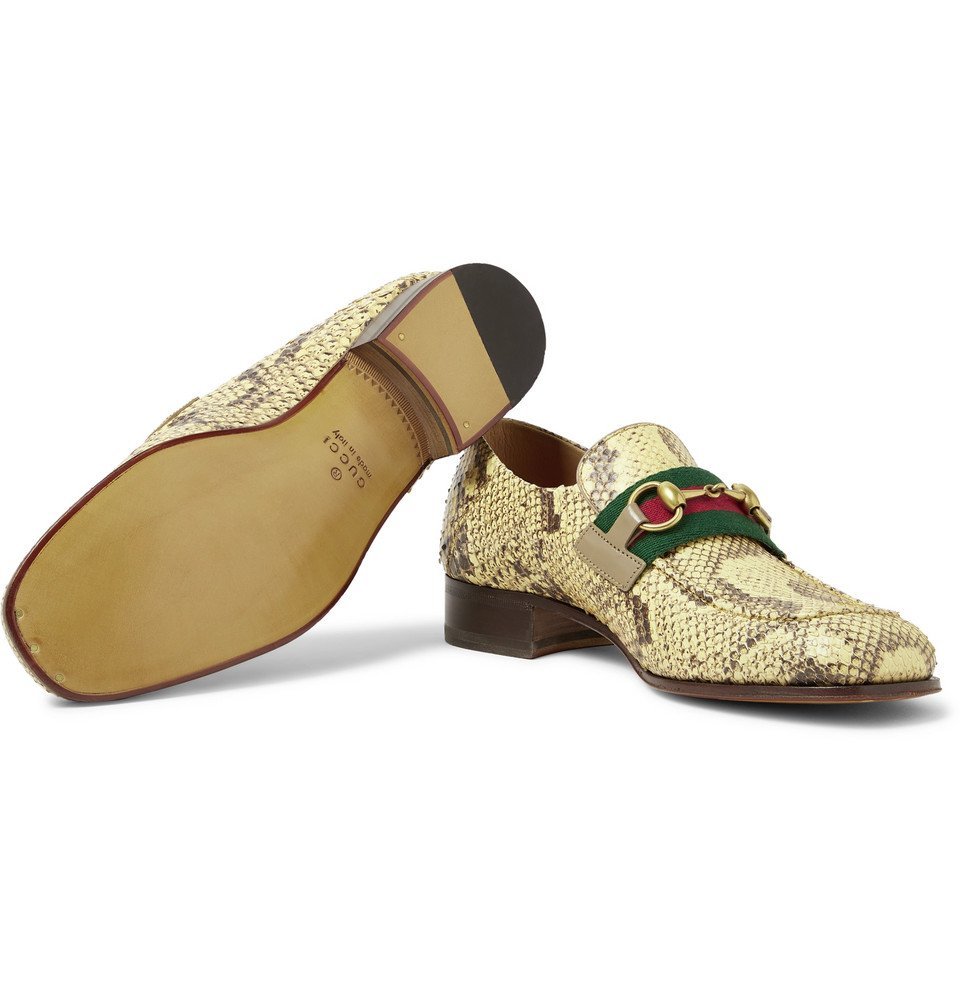 gucci python loafer