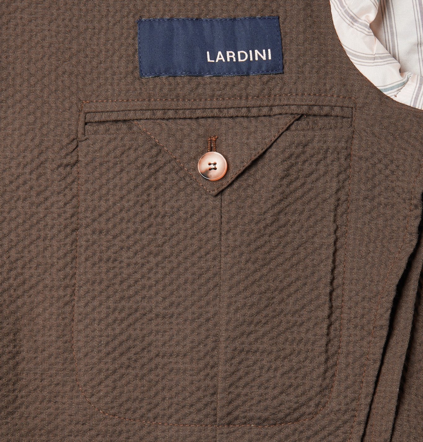 Lardini - Unstructured Cotton-Blend Seersucker Blazer - Gray Lardini
