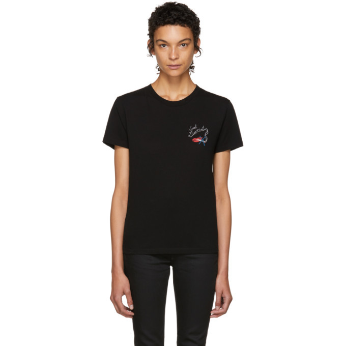 Saint Laurent Black Bouche T-Shirt Saint Laurent