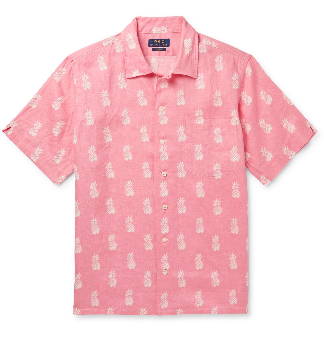 ralph lauren pink linen shirt