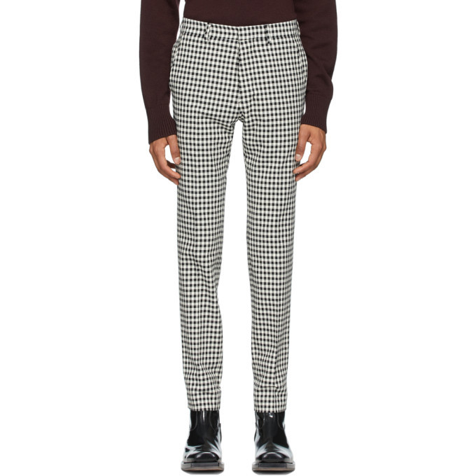 gingham cigarette trousers