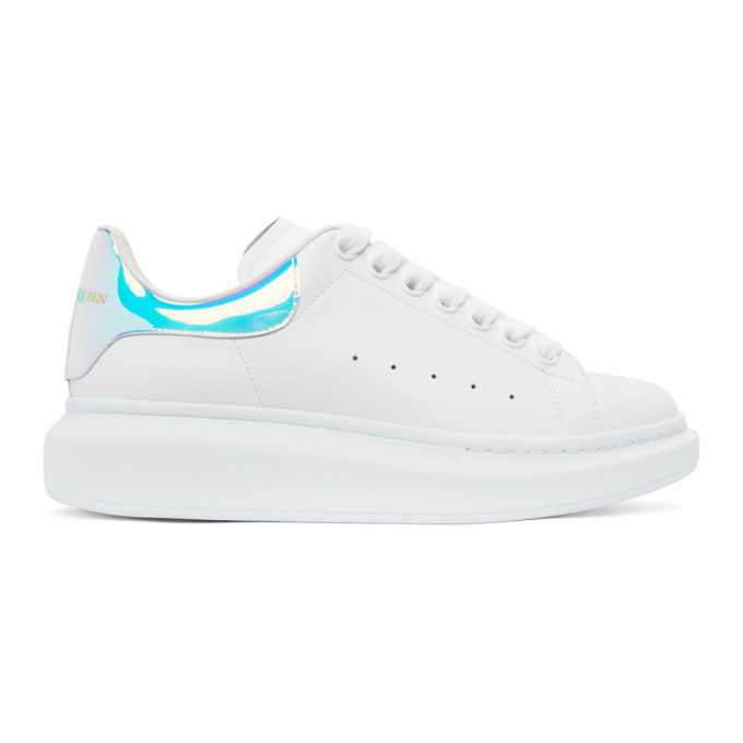 Alexander McQueen White Holographic Oversized Sneakers Alexander McQueen