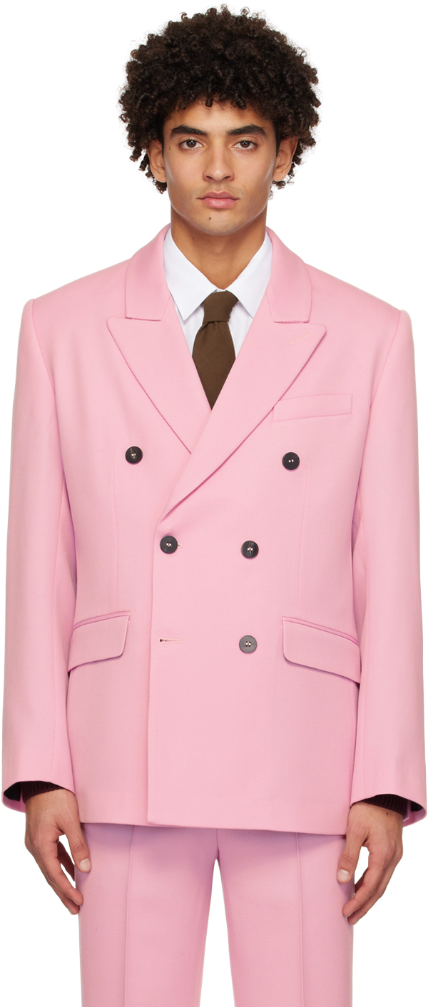 Ernest W. Baker Pink DoubleBreasted Blazer