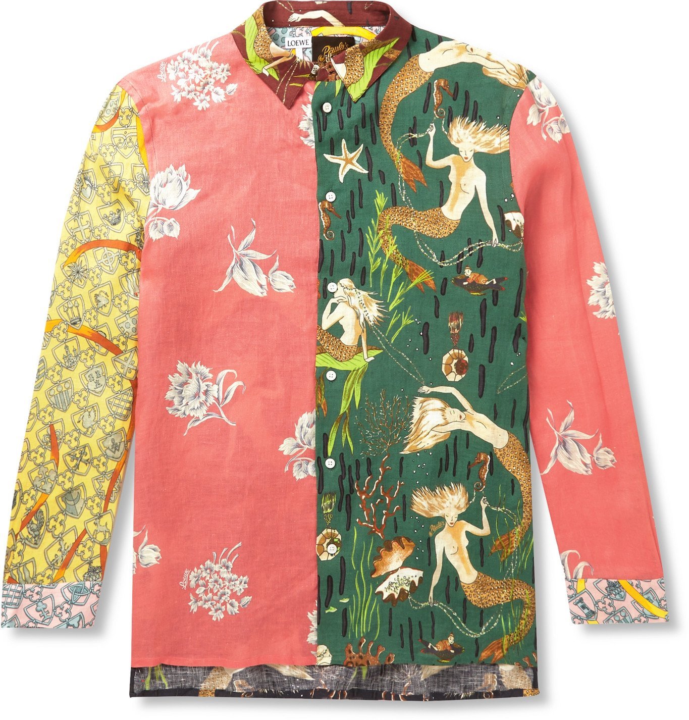 Ibiza Patchwork Printed Linen Shirt 