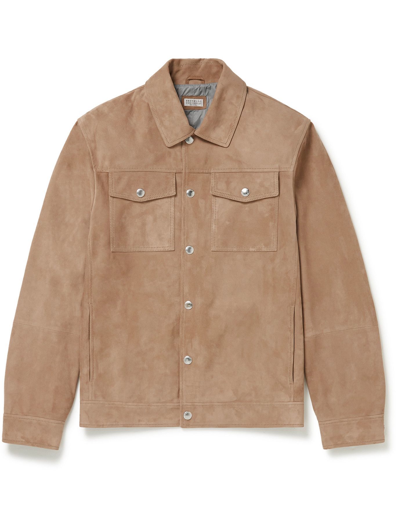 BRUNELLO CUCINELLI - Suede Blouson Jacket - Brown Brunello Cucinelli