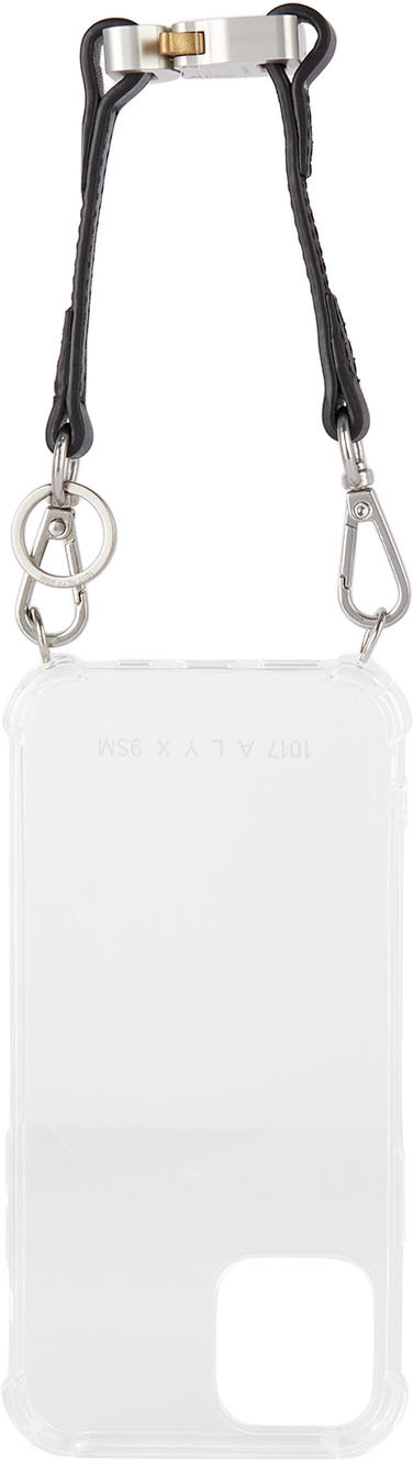 1017 ALYX 9SM Transparent Small Leather Strap iPhone 12 Case